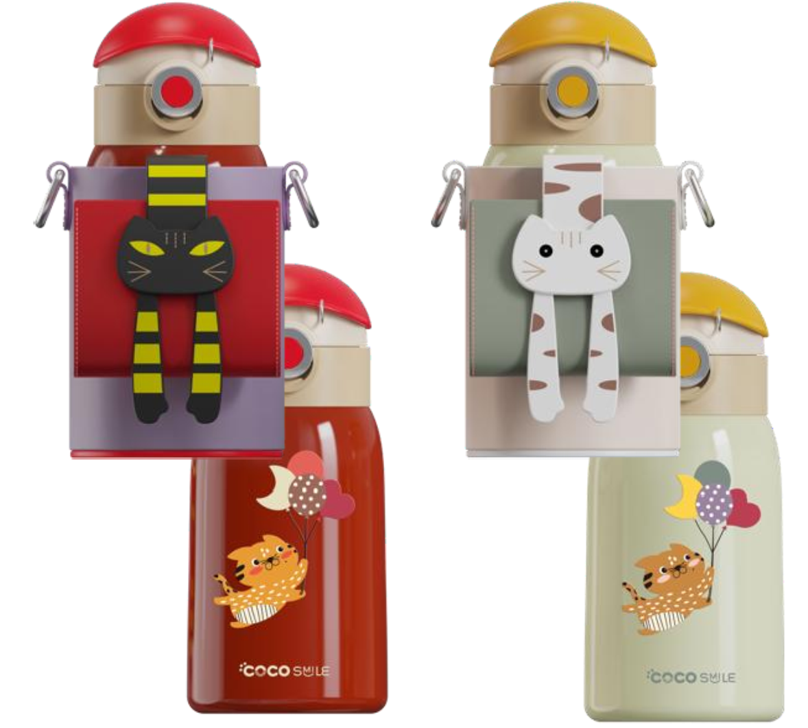 Lying Cat Thermos Cup With Sleeve